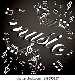 vector musical notes vector background