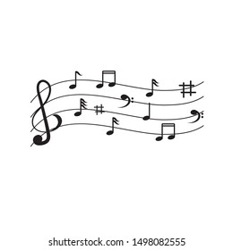vector musical notes vector background
