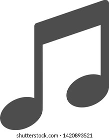Vector musical notes flat pictogram. Vector pictogram style is a flat symbol musical notes on a white background.