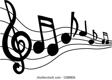 Vector Musical Notes, Fully Editable