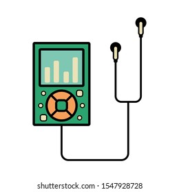 vector musical player web icon design element.