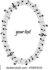 Vector Musical theme frame