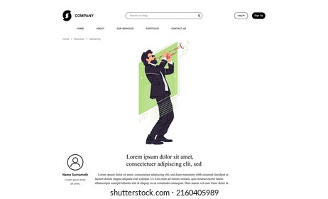 Vector musician in shadow of sharp lines style