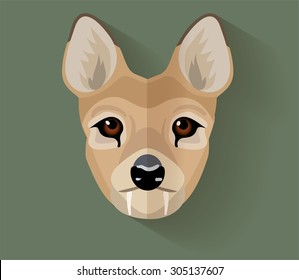 Vector musk-deer portrait