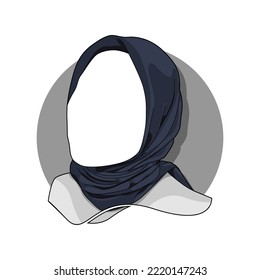 vector muslim women's hijab section
