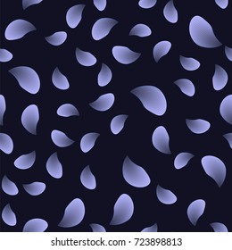 Vector Mussels Seamless Pattern Isolated on Blue Background