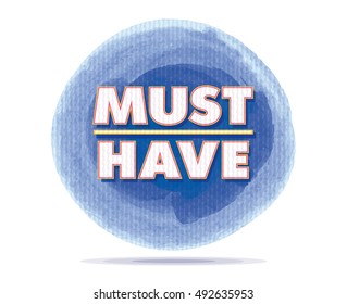 Vector Must Have label tag icon, medal, color spot