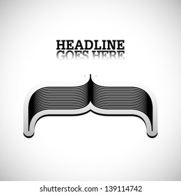 vector mustache with background