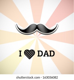 vector mustache with background 