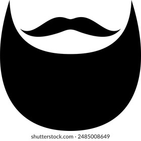 vector of a mustache and beard