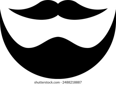 vector of a mustache and beard