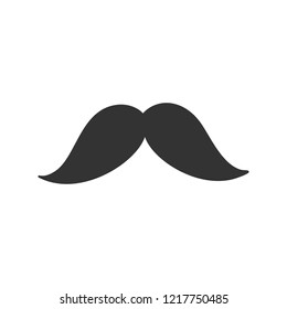 Vector mustache icon background. Masculine, male, father fashion element on white.