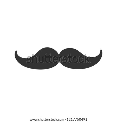 Vector mustache icon background. Masculine, male, father fashion element on white.