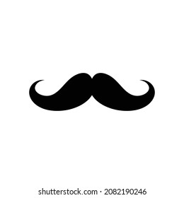 vector mustache icon in flat style