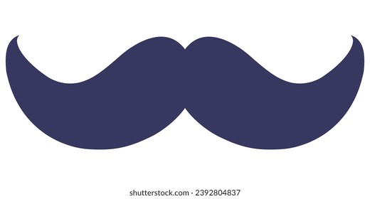 Icono de bigote vectorial aislado en fondo blanco.