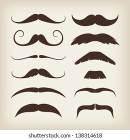 Vector Mustaches Set