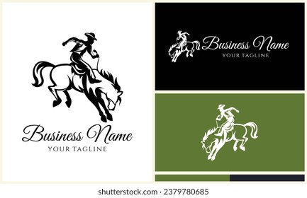 vector mustang horse logo template