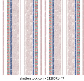 Vector mustard pastel, cream, blue,white colored modern retro vertical stripes on natural linen textures background with vintage,Modern abstract background. graphic background with stripes