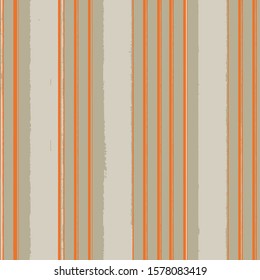 Vector mustard sand, cream, white colored modern retro vertical stripes on natural linen textures background with vintage effect . Lines Grunge Pattern for  Fabric, Wallpaper. Trendy illustration