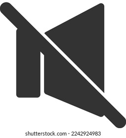 Vector mute icon for graphic and web design