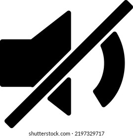 ilustración de icono de silenciar vector en fondo blanco..eps

