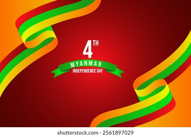 Vector Myanmar independence celebration background
