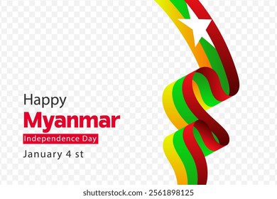 Vector Myanmar independence day background
