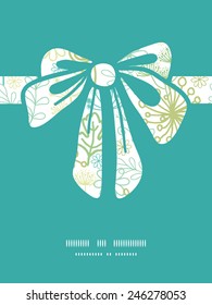 Vector mysterious green garden gift bow silhouette pattern frame