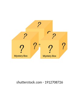 Vector mystery box, mystery box icon