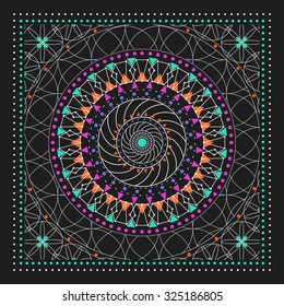 Vector mystery dark pattern. Modern stylish texture. Contemporary graphic design.