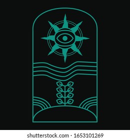 Vector of mystical geometric symbol, illustration.