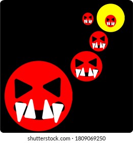 vector mystical illustration. Halloween party graphics design