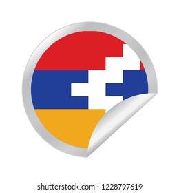 Vector Nagorno Karabakh circle folded