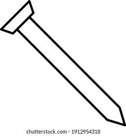 Diseño del icono de contorno de las uñas vectoriales
