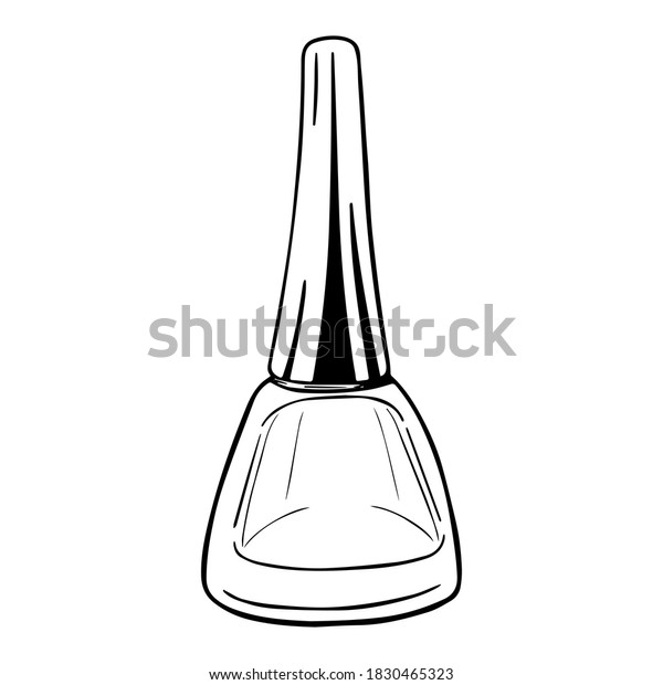 Vector Nail Polish Bottle Hand Drawn Stock Vector (Royalty Free) 1830465323