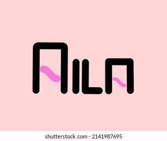 nombre vectorial Aila adecuado para todos los medios de impresión