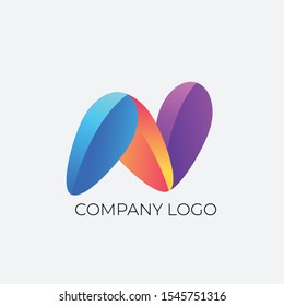 vector name letter N logo design for businesses and companies