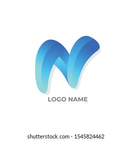vector name letter N logo design for businesses and companies