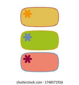 vector of name tag design with nature concept fit for name card