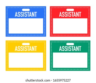 Vector name tag icons - identity badge symbol.