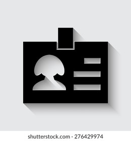  Vector name tag for ID - human, user, member  on a grey background