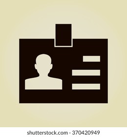 Vector name tag for ID - human, user, member