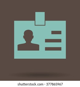 Vector name tag for ID - human, user, member