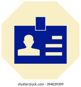 Vector name tag for ID - human, user, member 
