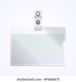 Vector Name Tag on white background. Identification blank. Vector illustration.
