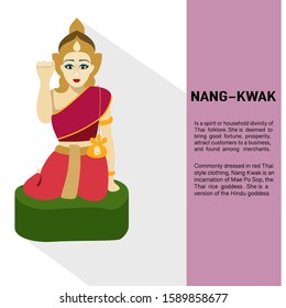 vector of Nang Nang statue Symbol of wealth and attract customers to a business, and found among merchants