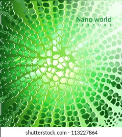 Vector nano structure green background