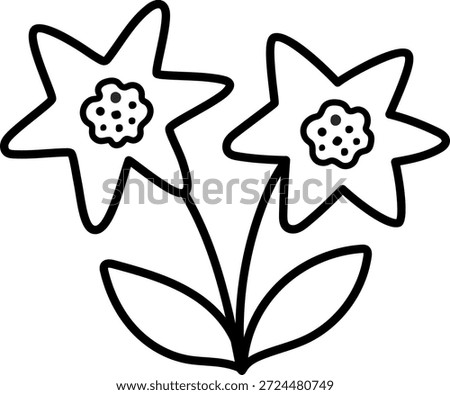 Vector narcissus line icon. First blooming plant illustration. Daffodil clip art or coloring page. Cute black and white spring or Easter flower isolated on white background
