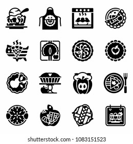 Vector National Apple Pie icon set