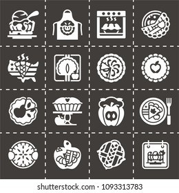 Vector National Apple Pie icon set